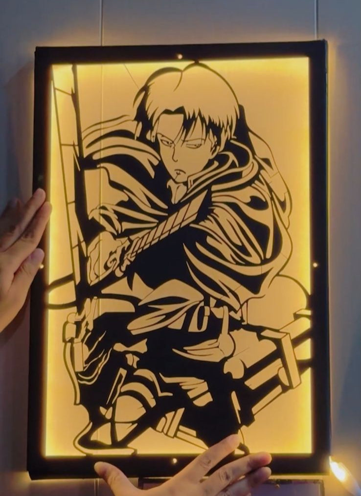 CUSTOM ANIME METAL FRAME WITH LIGHT
