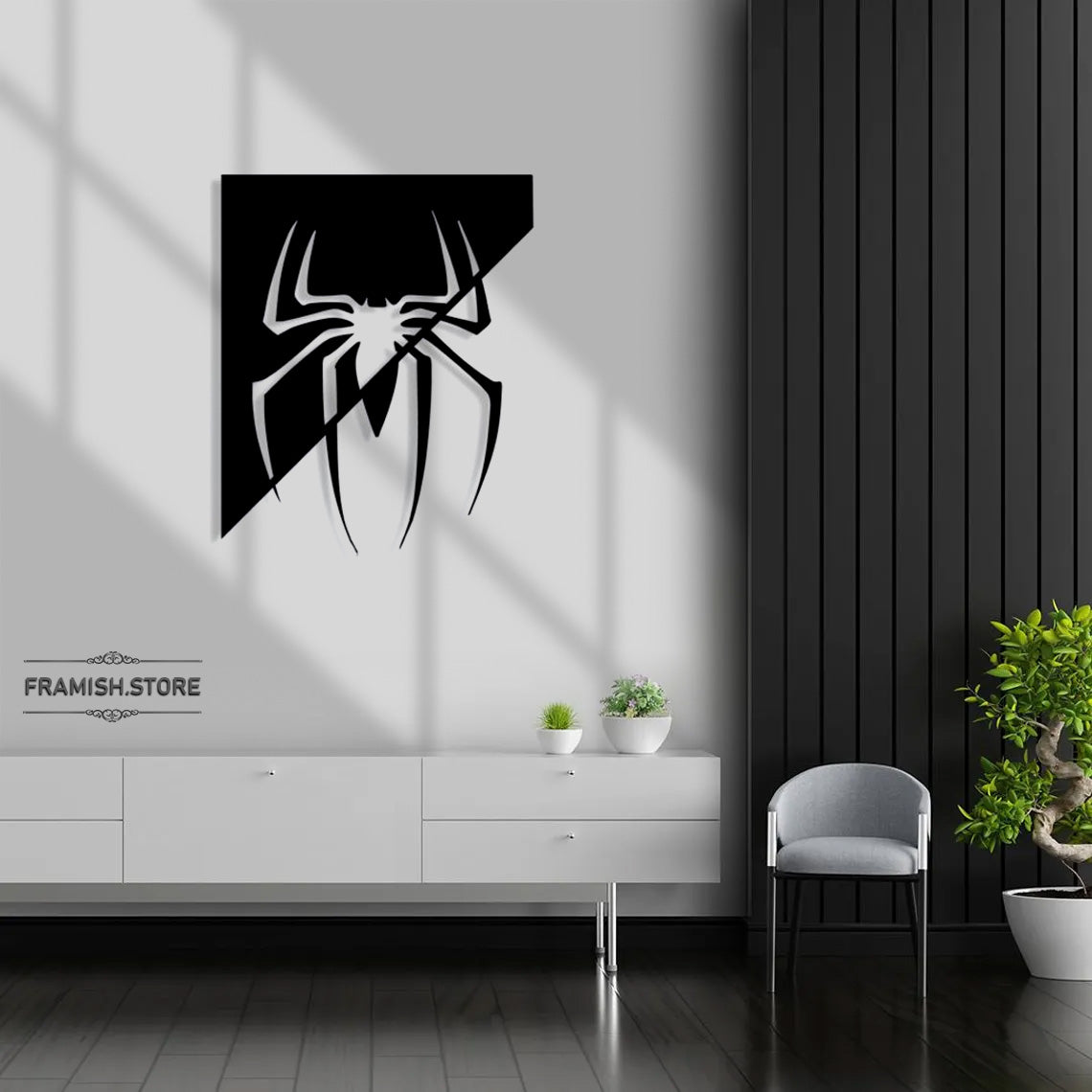 SPIDER METAL FRAME WITH LIGHT