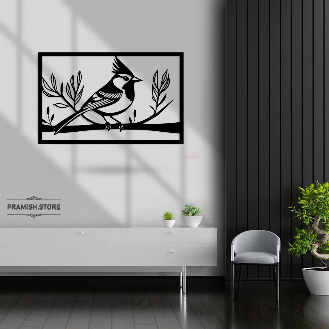 SPARROW METAL FRAME WITH LIGHT