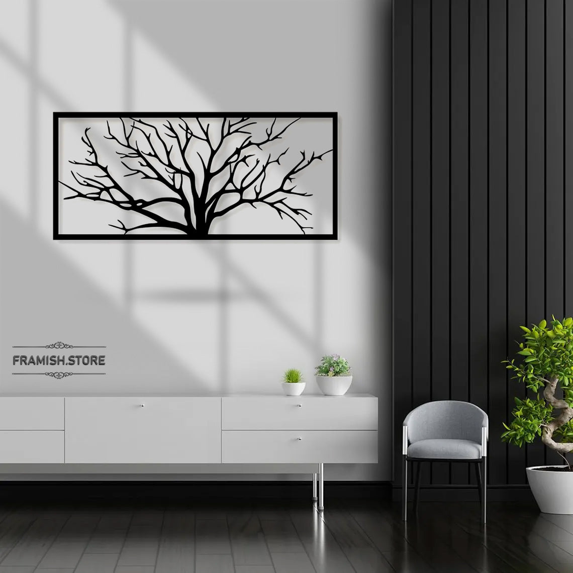 TREE ART|| METAL FRAME WITH LIGHT
