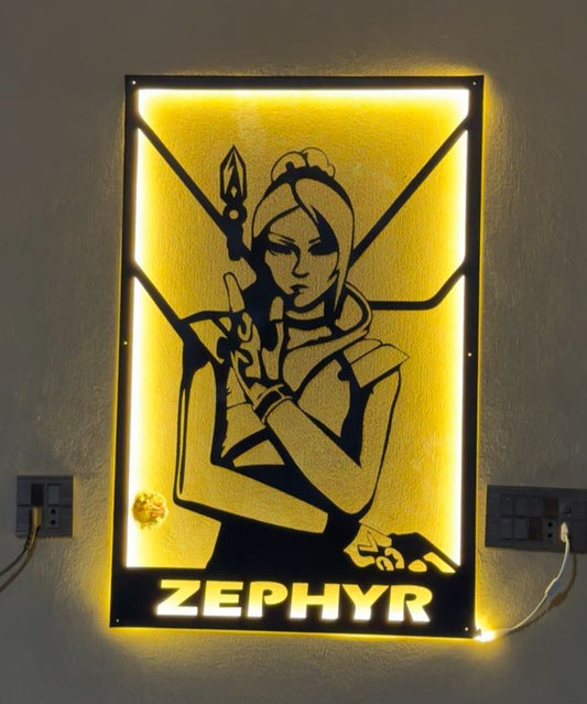 GAMING CHARACTER WITH CUSTUM NAME AND LIGHT