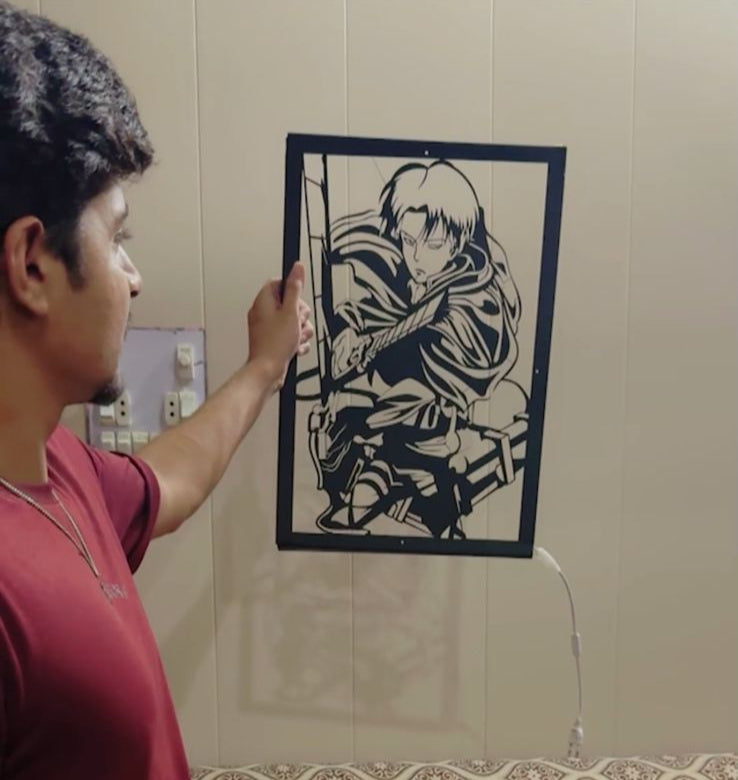 CUSTOM ANIME METAL FRAME WITH LIGHT