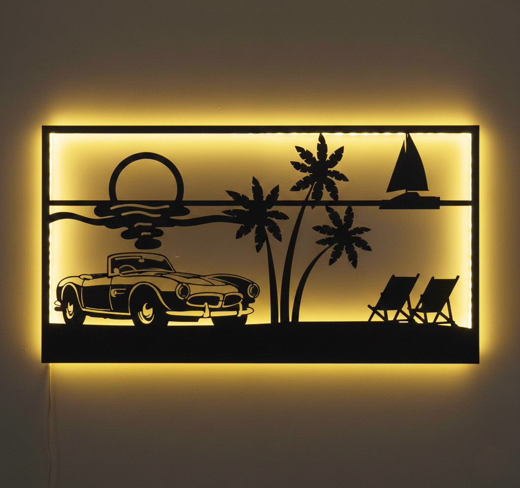 Luxury Palm Trees || METAL FRAME WITH LIGHT
