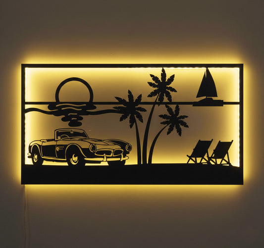Luxury Palm Trees || METAL FRAME WITH LIGHT