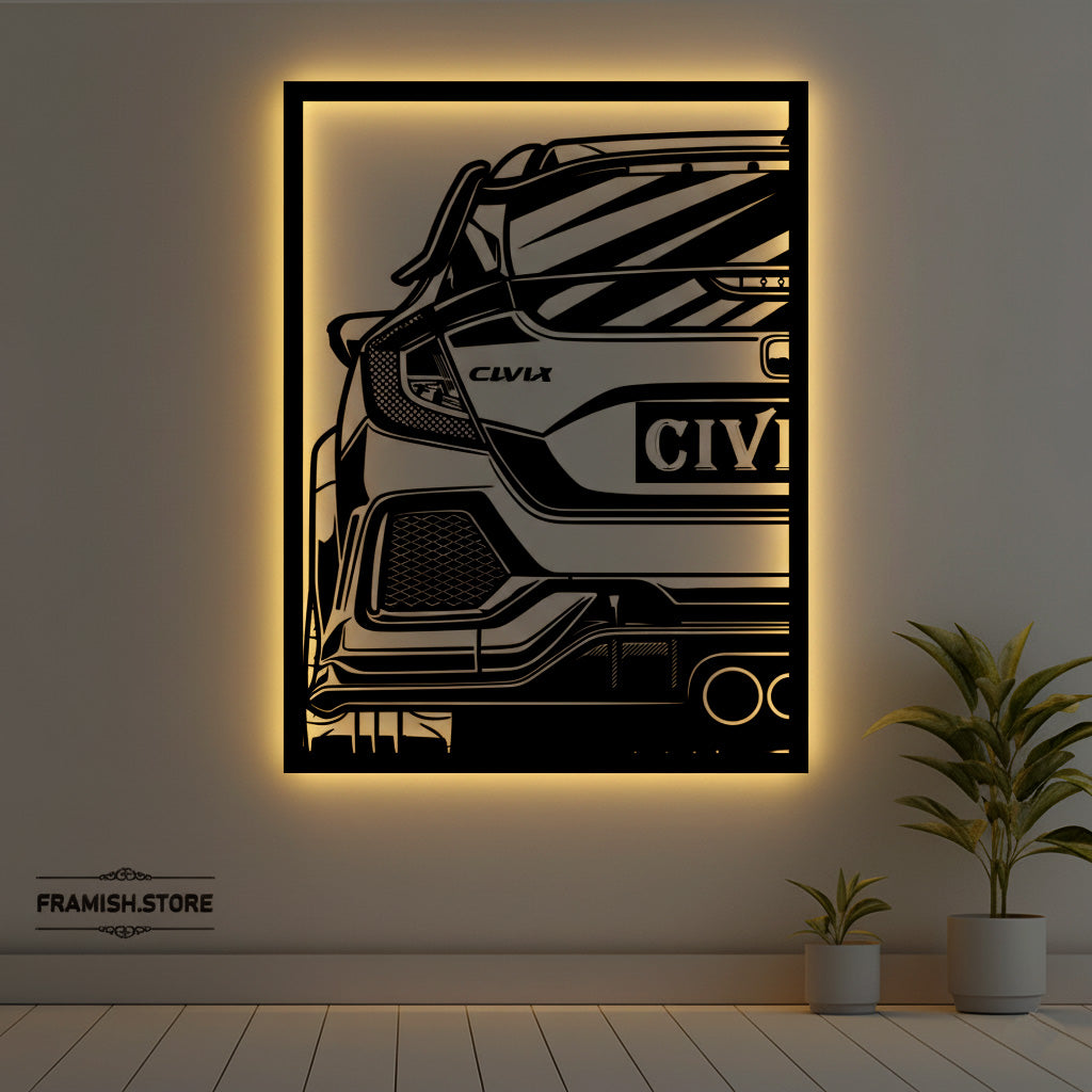 Civic Type R || METAL FRAME WITH LIGHT